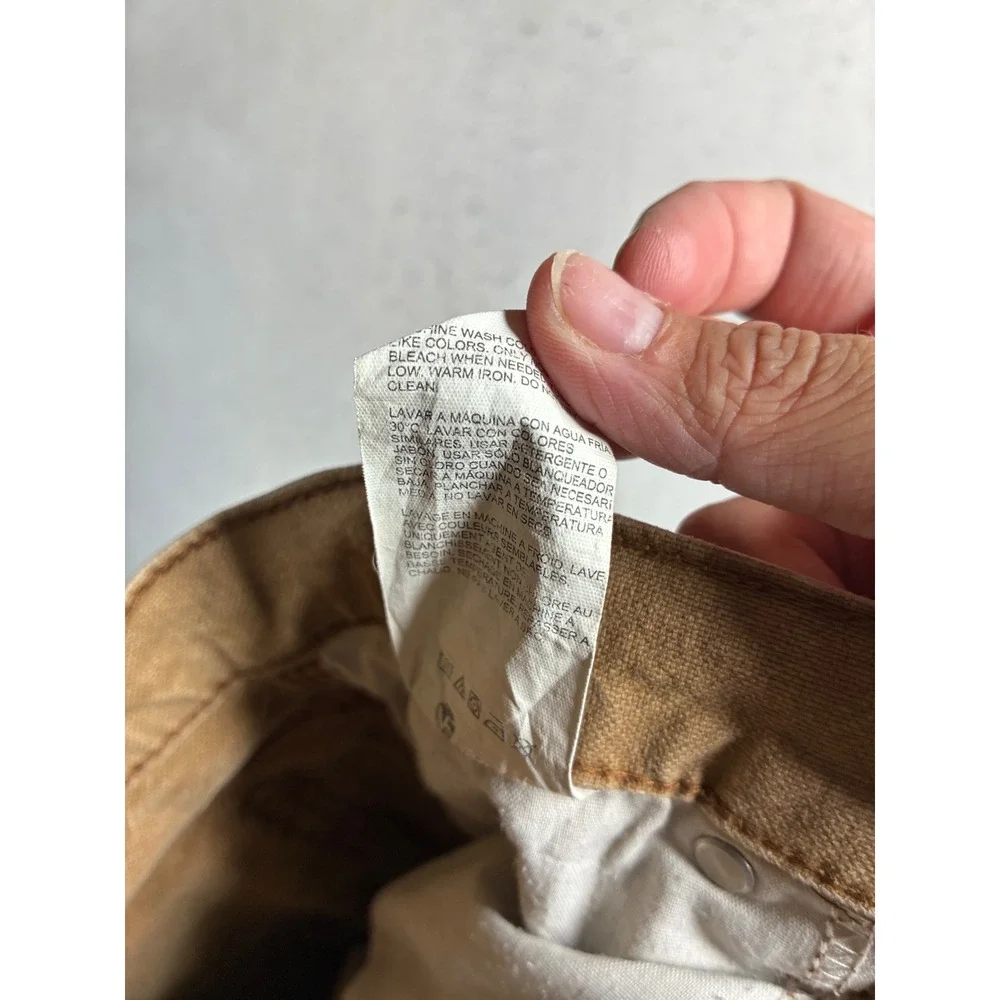 Genuine Dickies Mens Carpenter Pants Duck Brown Tan Utility Workwear 34x32 6404
